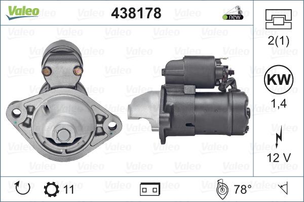 Valeo 438178 - Стартер autosila-amz.com