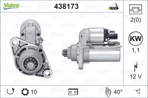 Valeo 438173 - Стартер autosila-amz.com