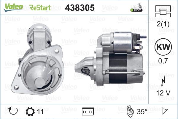 Valeo 438305 - Стартер autosila-amz.com