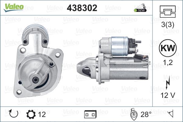 Valeo 438302 - Стартер autosila-amz.com