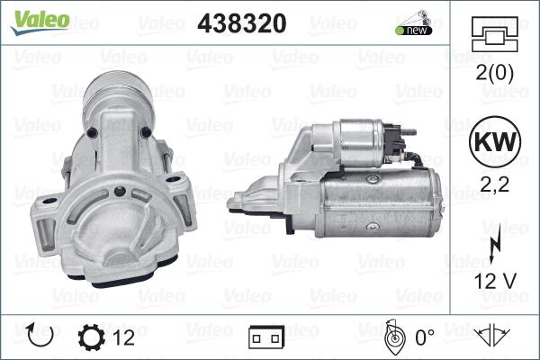 Valeo 438320 - Стартер autosila-amz.com