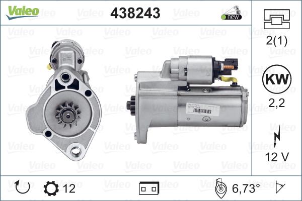 Valeo 438243 - Стартер autosila-amz.com