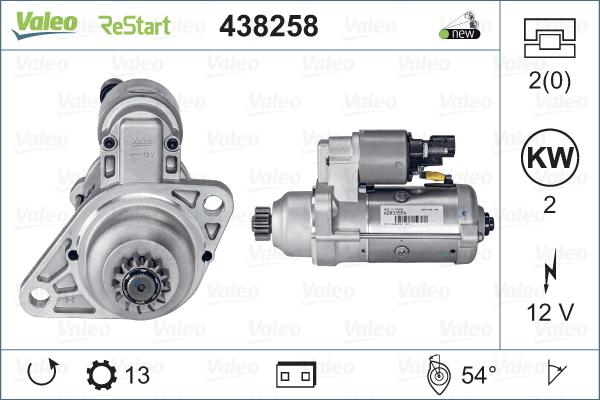 Valeo 438258 - Стартер autosila-amz.com