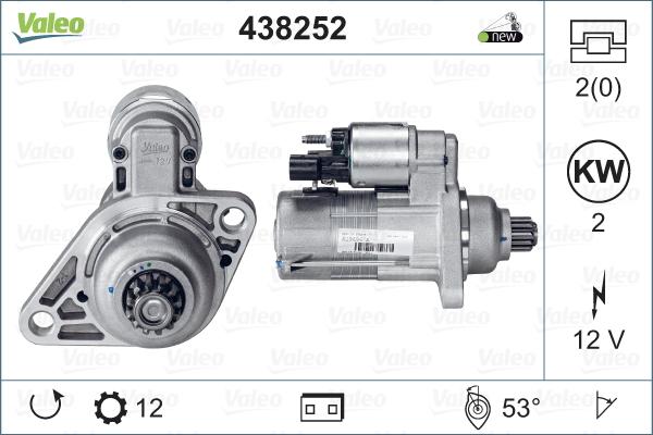 Valeo 438252 - Стартер autosila-amz.com