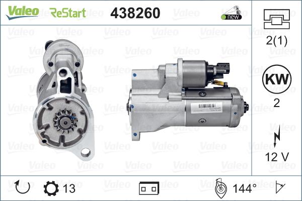 Valeo 438260 - Стартер autosila-amz.com