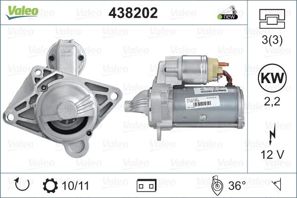 Valeo 438202 - Стартер autosila-amz.com