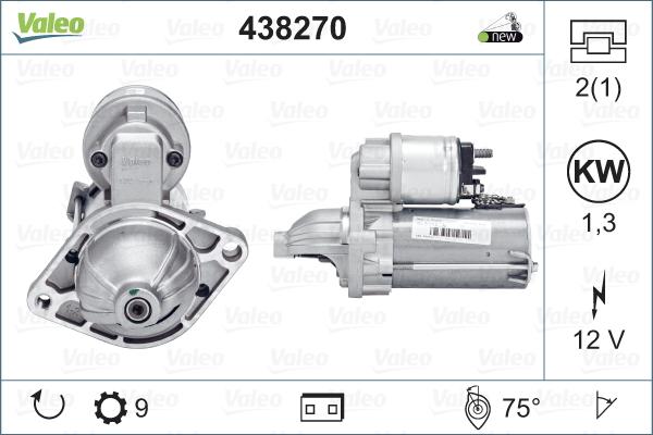 Valeo 438270 - Стартер autosila-amz.com