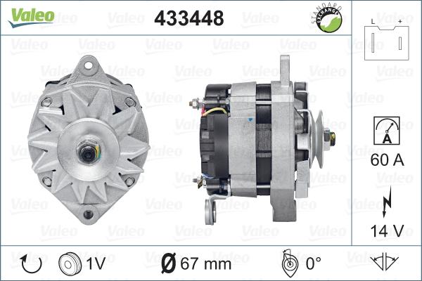 Valeo 433448 - Генератор autosila-amz.com