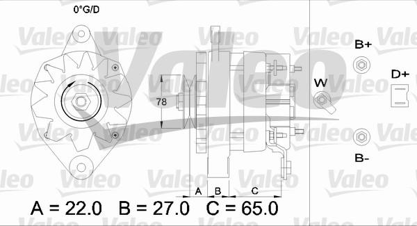 Valeo 433451 - Генератор autosila-amz.com