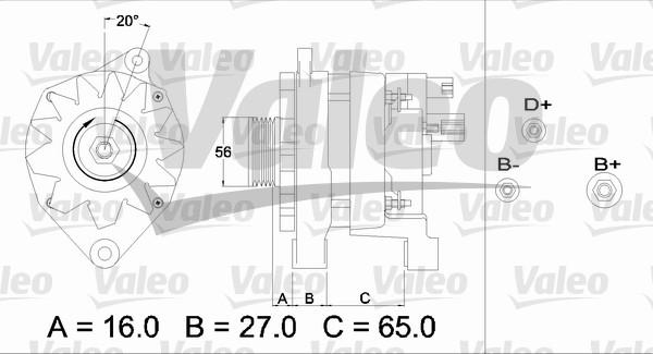 Valeo 433468 - Генератор autosila-amz.com