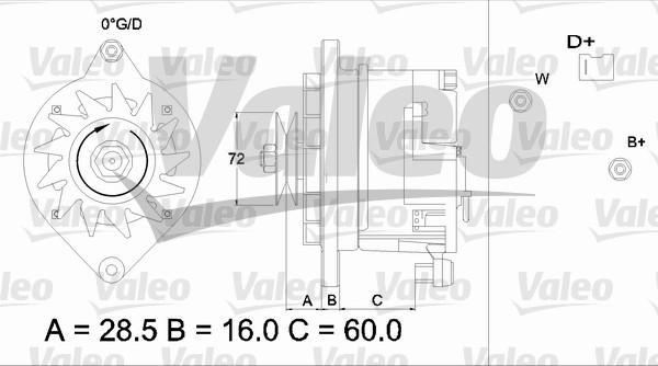 Valeo 433483 - Генератор autosila-amz.com