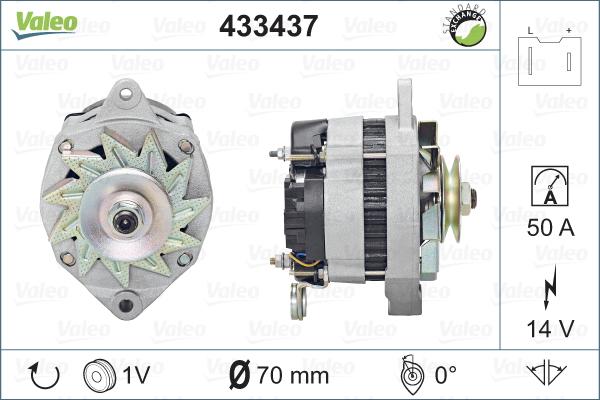 Valeo 433437 - Генератор autosila-amz.com