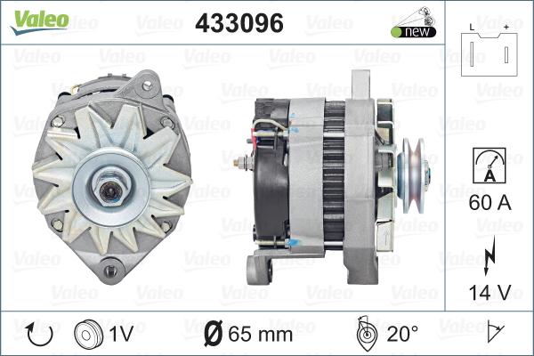 Valeo 433096 - Генератор autosila-amz.com