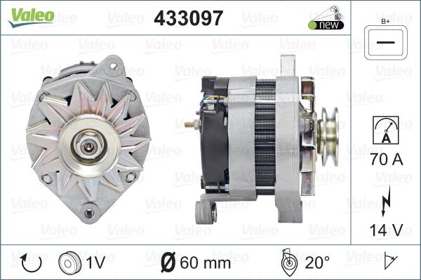 Valeo 433097 - Генератор autosila-amz.com