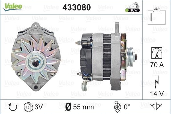 Valeo 433080 - Генератор autosila-amz.com