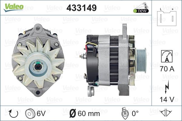 Valeo 433149 - Генератор autosila-amz.com