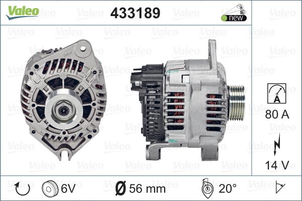 Valeo 433189 - Генератор autosila-amz.com