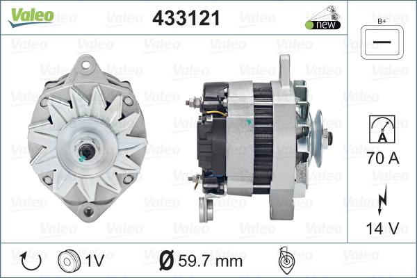 Valeo 433121 - Генератор autosila-amz.com