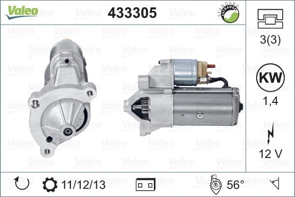 Valeo 433305 - Стартер autosila-amz.com