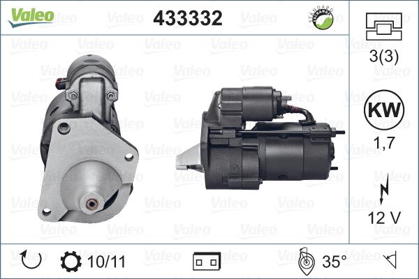 Valeo 433332 - Стартер autosila-amz.com