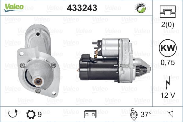 Valeo 433243 - Стартер autosila-amz.com