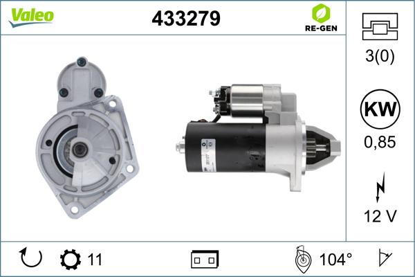 Valeo 433279 - Стартер autosila-amz.com