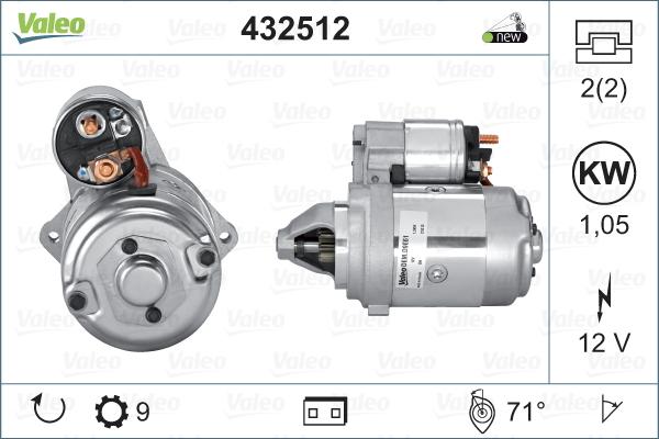 Valeo 432512 - Стартер autosila-amz.com