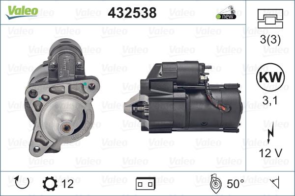 Valeo 432538 - Стартер autosila-amz.com