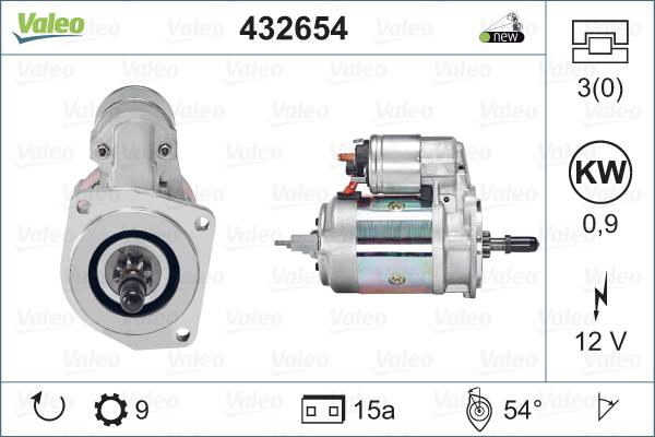 Valeo 432654 - Стартер autosila-amz.com