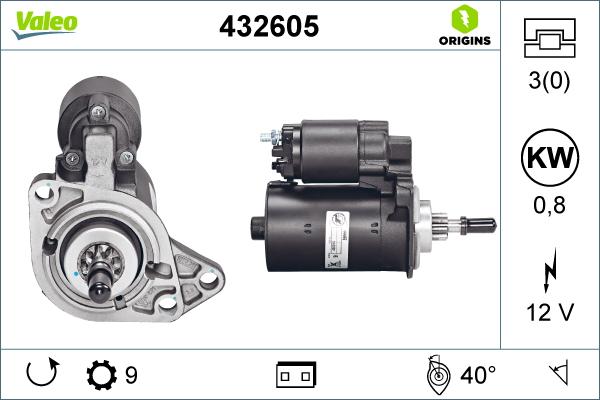 Valeo 432605 - Стартер autosila-amz.com