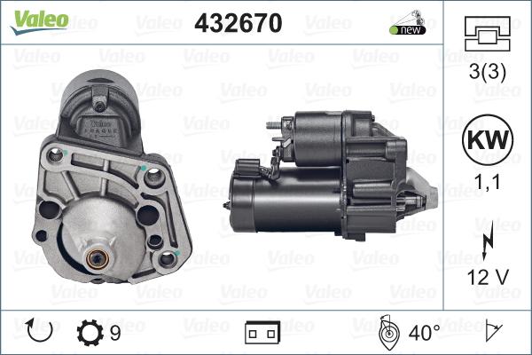 Valeo 432670 - Стартер autosila-amz.com