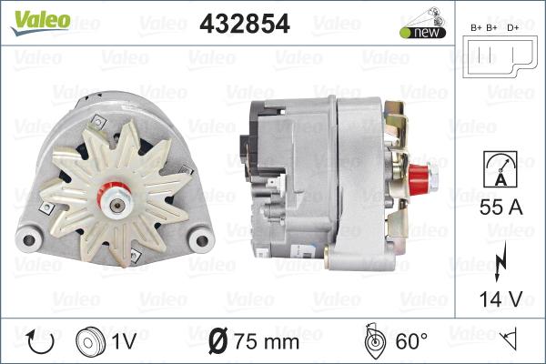 Valeo 432854 - Генератор autosila-amz.com