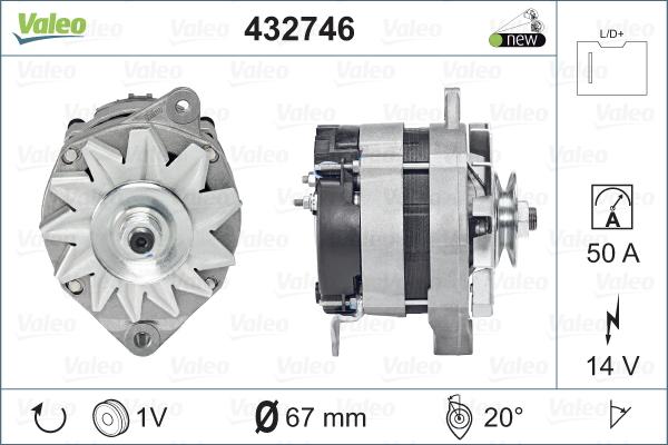 Valeo 432746 - Генератор autosila-amz.com