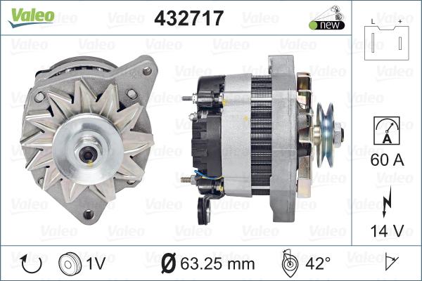 Valeo 432717 - Генератор autosila-amz.com