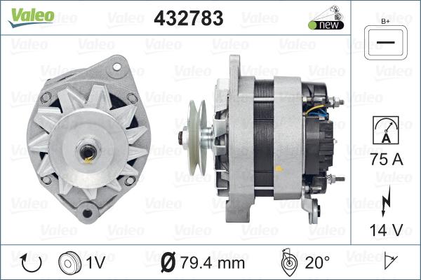 Valeo 432783 - Генератор autosila-amz.com