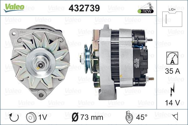 Valeo 432739 - Генератор autosila-amz.com