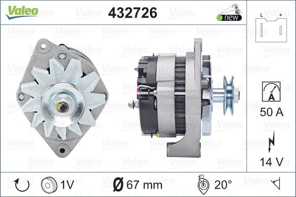 Valeo 432726 - Генератор autosila-amz.com