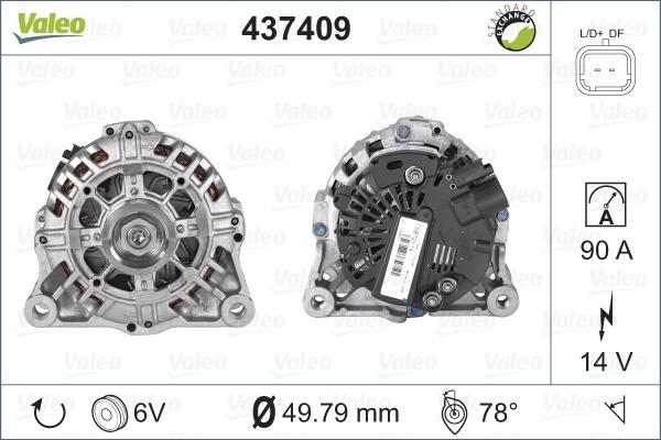 Valeo 437409 - Генератор autosila-amz.com