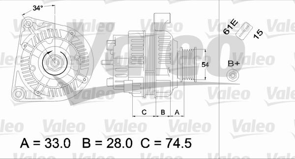 Valeo 437406 - Генератор autosila-amz.com