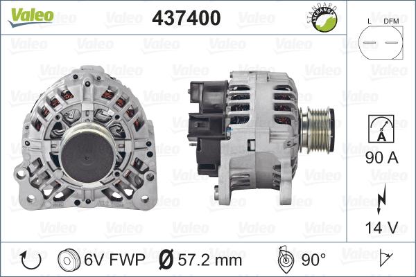 Valeo 437400 - Генератор autosila-amz.com