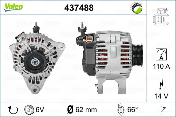 Valeo 437488 - Генератор autosila-amz.com