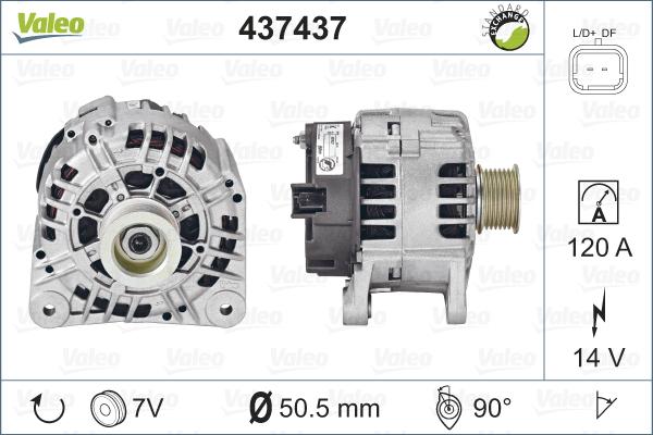 Valeo 437437 - Генератор autosila-amz.com