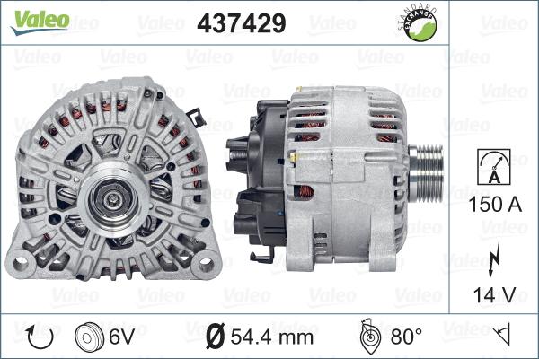 Valeo 437429 - Генератор autosila-amz.com