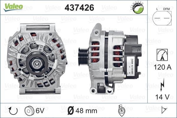 Valeo 437426 - Генератор autosila-amz.com