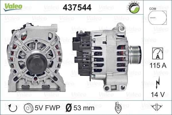 Valeo 437544 - Генератор autosila-amz.com