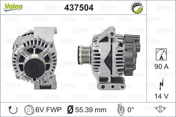 Valeo 437504 - шкив генератора Fiat autosila-amz.com