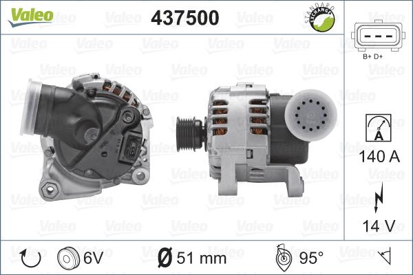 Valeo 437500 - Генератор autosila-amz.com