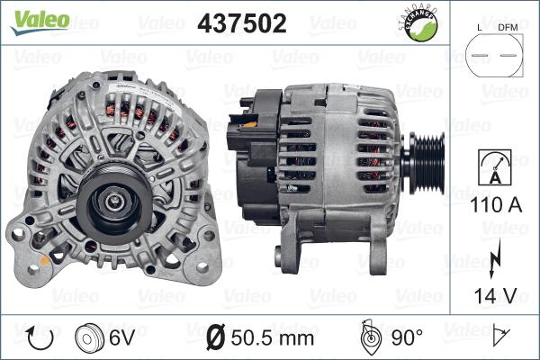 Valeo 437502 - Генератор autosila-amz.com