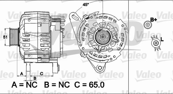 Valeo 437512 - Генератор autosila-amz.com