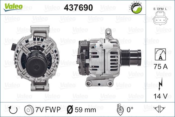 Valeo 437690 - Генератор autosila-amz.com